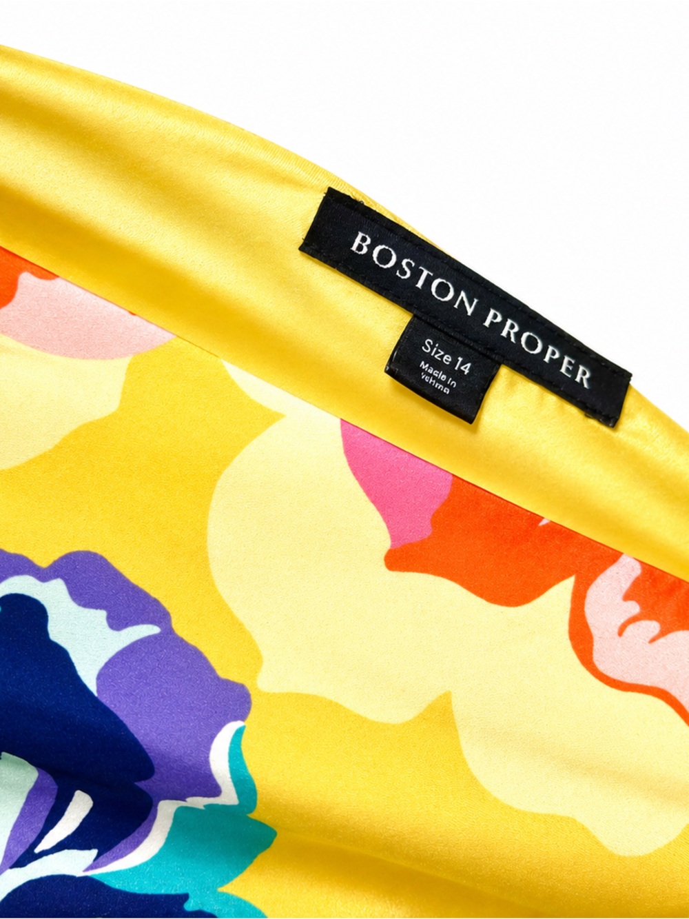 Boston Proper Yellow Floral V-Neck Maxi Dress - Picture 2 of 12